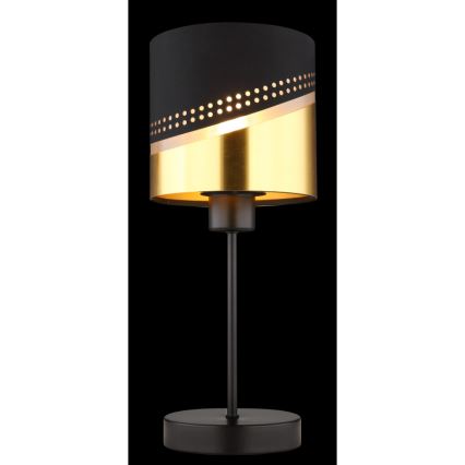 Globo - Pöytävalaisin 1xE27/40W/230V halkaisija 16 cm musta/kulta