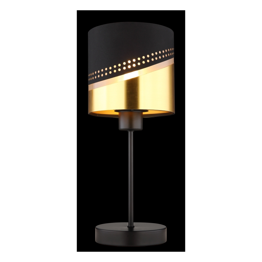 Globo - Pöytävalaisin 1xE27/40W/230V halkaisija 16 cm musta/kulta