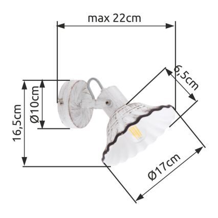 Globo - Seinävalaisin 1xE27/40W/230V