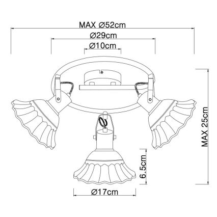 Globo - Kohdevalo 3xE27/40W/230V