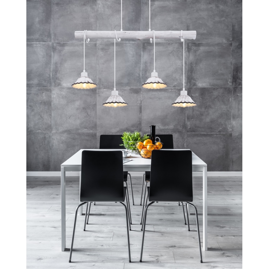 Globo - Kattokruunu narulla 4xE27/40W/230V