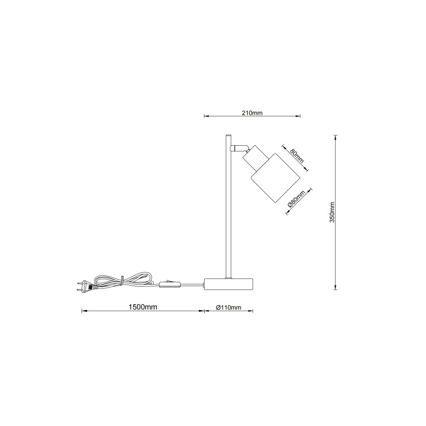 Globo - Pöytävalaisin 1xE14/25W/230V