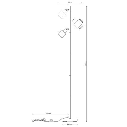 Globo - Lattiavalaisin 3xE14/25W/230V