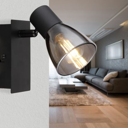 Globo - Seinävalaisin 1xE14/40W/230V musta