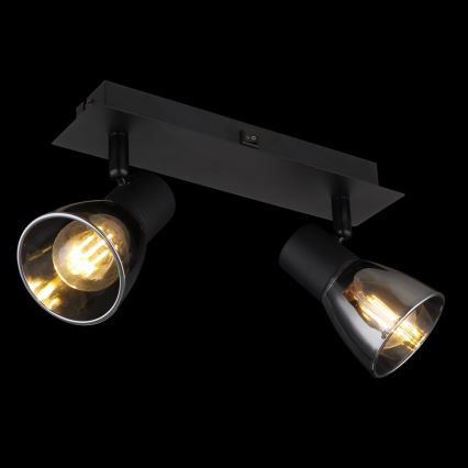 Globo - Seinäkohdevalo 2xE14/40W/230V musta