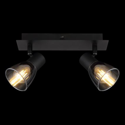 Globo - Seinäkohdevalo 2xE14/40W/230V musta