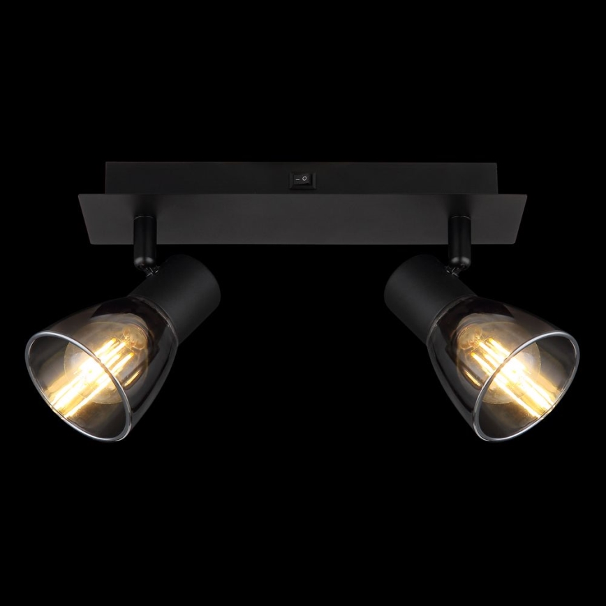 Globo - Seinäkohdevalo 2xE14/40W/230V musta