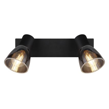 Globo - Seinäkohdevalo 2xE14/40W/230V musta