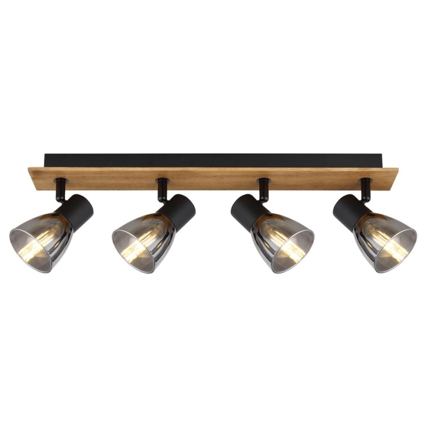 Globo - Kohdevalo 4xE14/40W/230V musta/puu