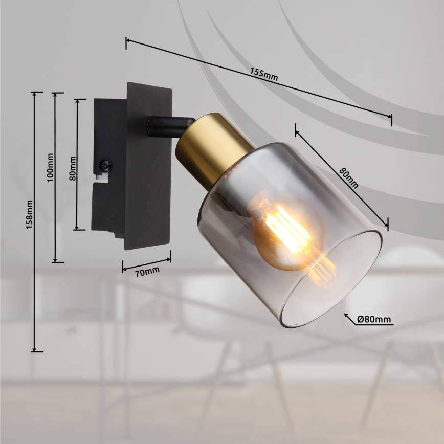 Globo - Seinäkohdevalo 1xE14/25W/230V