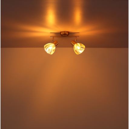 Globo - Kohdevalo 2xE14/40W/230V kulta