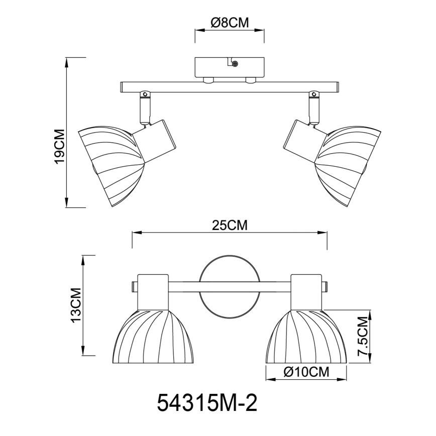 Globo - Kohdevalo 2xE14/40W/230V kulta