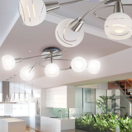 Globo 54341-5O - Kattovalo 5xE14/40W