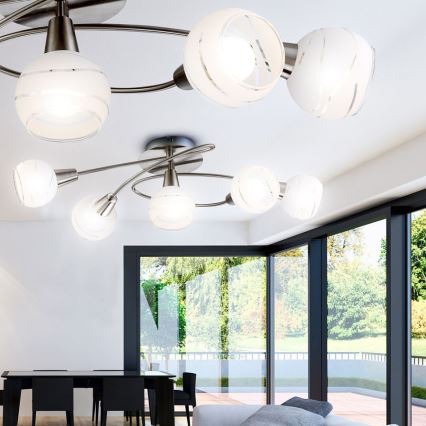 Globo 54341-5O - Kattovalo 5xE14/40W