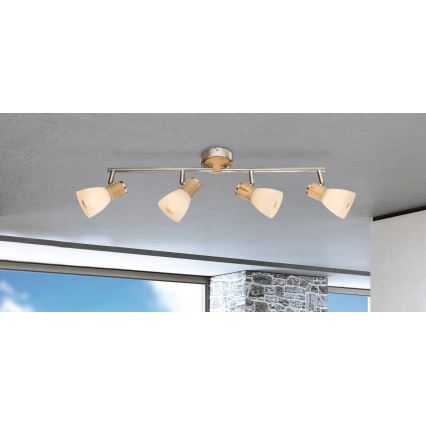 Globo - Kohdevalo 4xE14/40W/230V tuhka