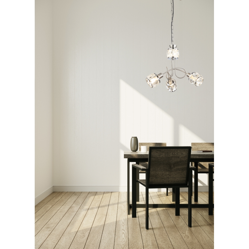 Globo - LED-riippuvalaisin ketjulla 3xE14/40W/230V + LED/5W