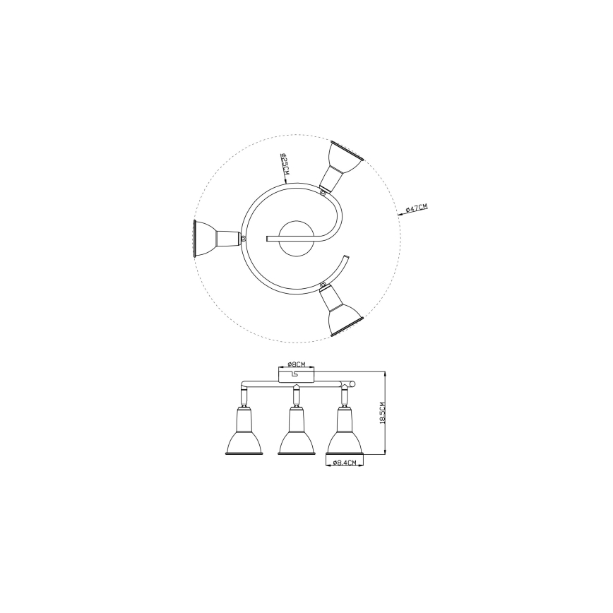 Globo - Kohdevalo 3xE14/40W/230V