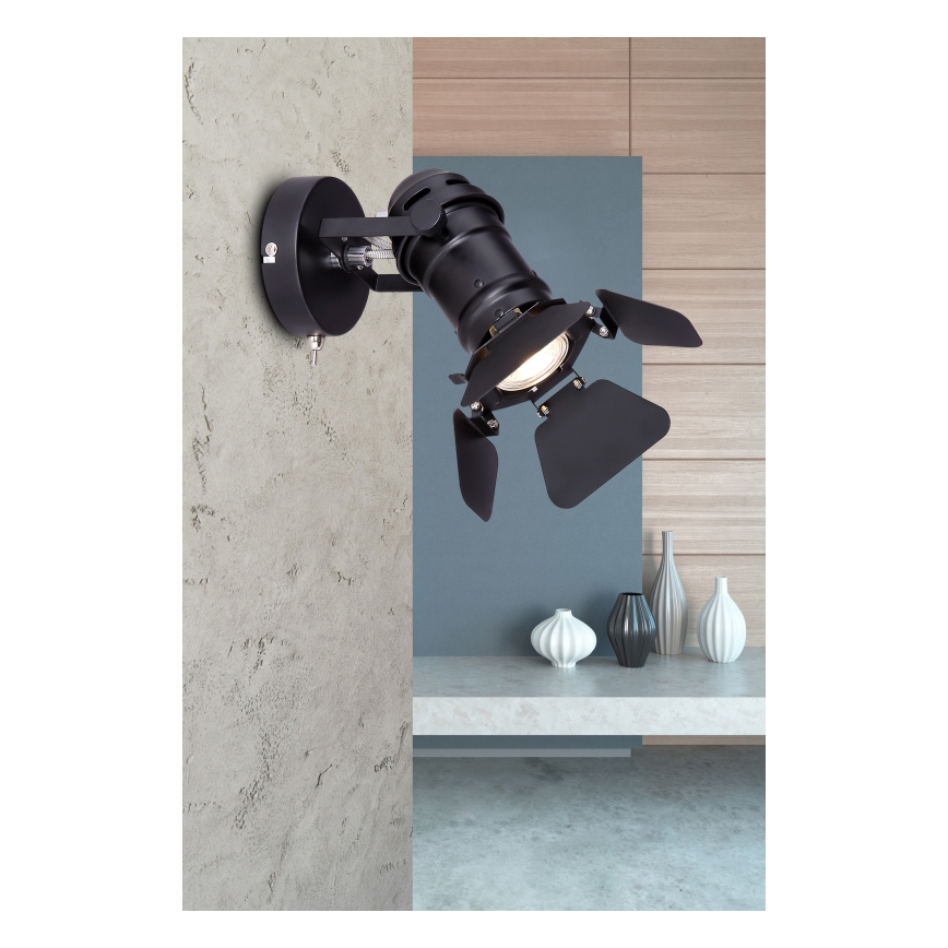 Globo - Seinään asennettava kohdevalaisin 1xGU10/50W/230V