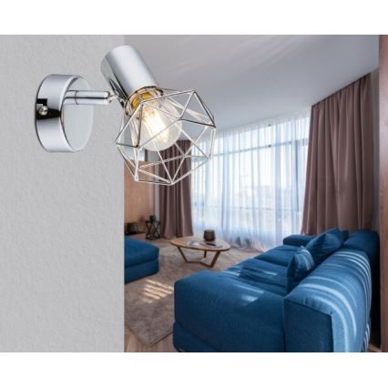 Globo - Seinäkohdevalo 1xE14/40W/230V kiiltävä kromi