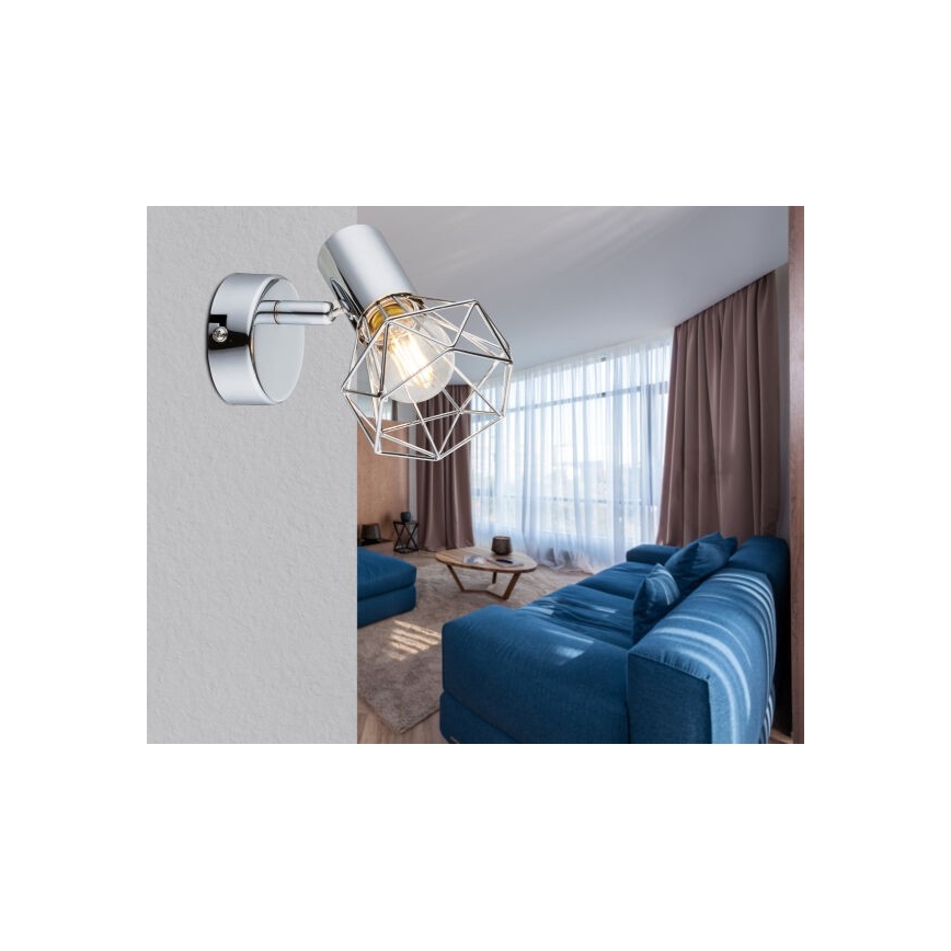 Globo - Seinäkohdevalo 1xE14/40W/230V kiiltävä kromi
