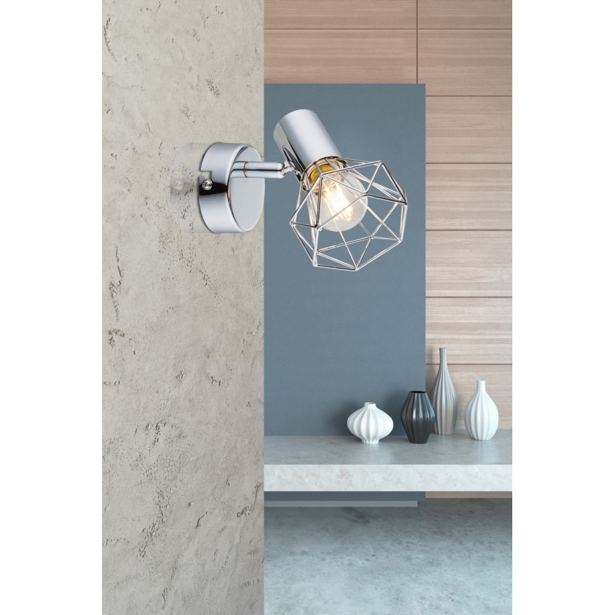 Globo - Seinäkohdevalo 1xE14/40W/230V kiiltävä kromi