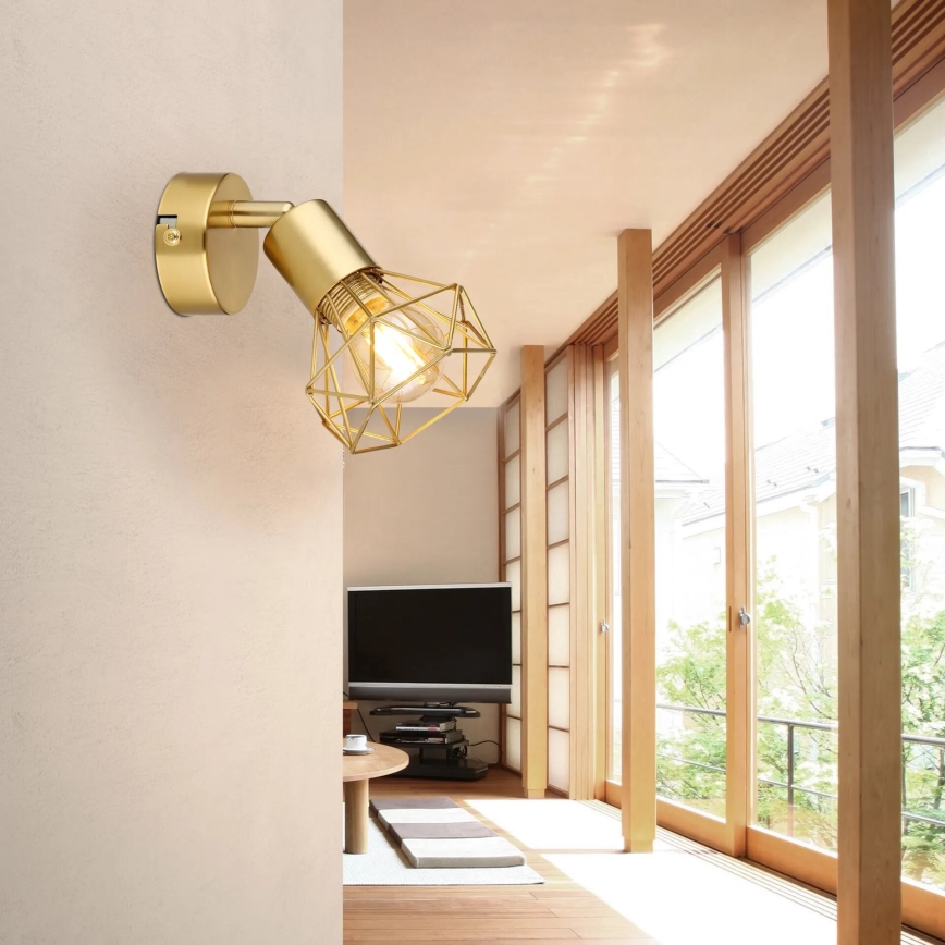 Globo - Seinäkohdevalo 1xE14/40W/230V kulta