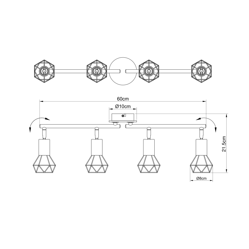 Globo - Kohdevalo 4xE14/40W/230V