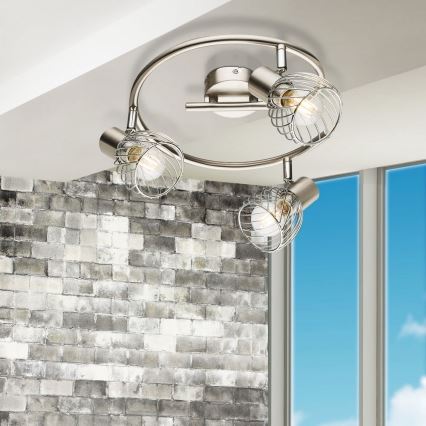 Globo - Kohdevalo 3xE14/40W/230V mattakromi