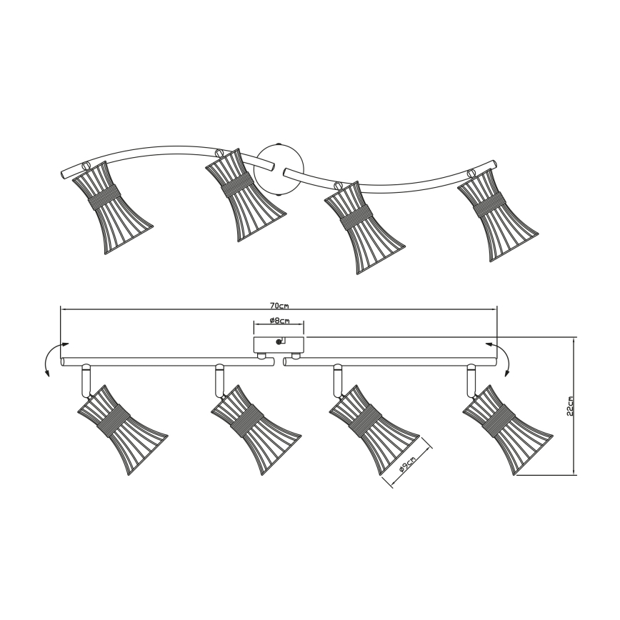 Globo - Kohdevalo 4xE14/40W/230V