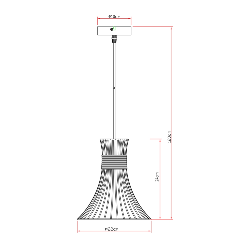 Globo - Kattokruunu narulla 1xE27/60W/230V