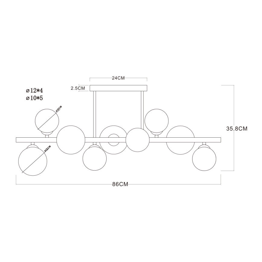 Globo - LED-riipuskattokruunu 9xG9/3W/230V