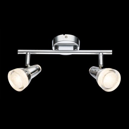 Globo - LED-kohdevalaisin 2xLED/4W/230V kiiltävä kromi