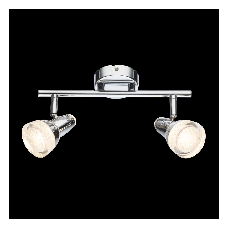 Globo - LED-kohdevalaisin 2xLED/4W/230V kiiltävä kromi