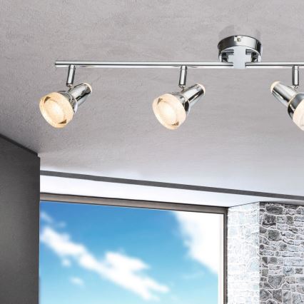 Globo - LED-kohdevalo 4xLED/4W/230V kiiltävä kromi