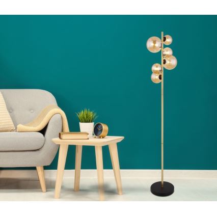 Globo - LED-lattiavalaisin 6xG9/3W/230V messinki