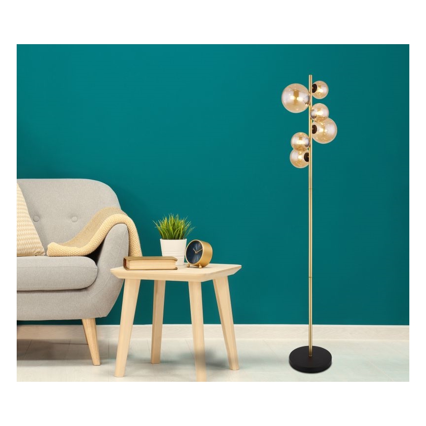 Globo - LED-lattiavalaisin 6xG9/3W/230V messinki