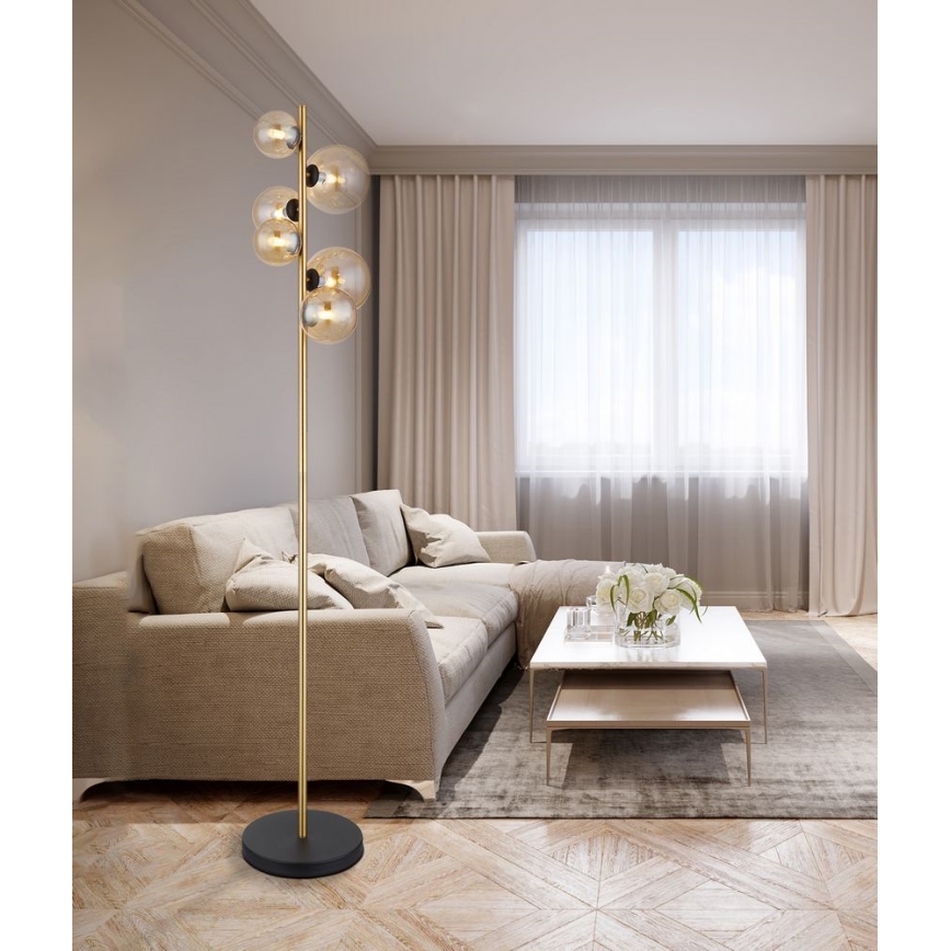 Globo - LED-lattiavalaisin 6xG9/3W/230V messinki