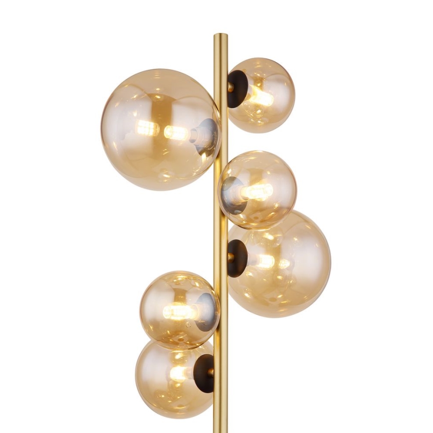 Globo - LED-lattiavalaisin 6xG9/3W/230V messinki