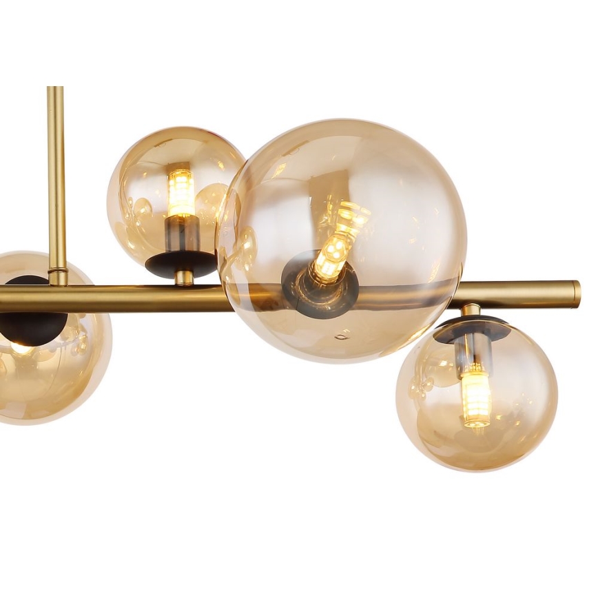 Globo - LED-kattokruunu tangossa 9xG9/3W/230V messinki