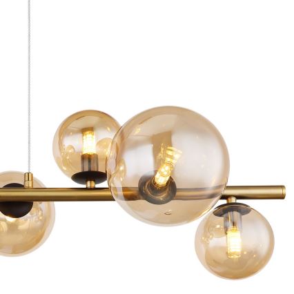 Globo - LED-kattokruunu johdossa 9xG9/3W/230V messinki