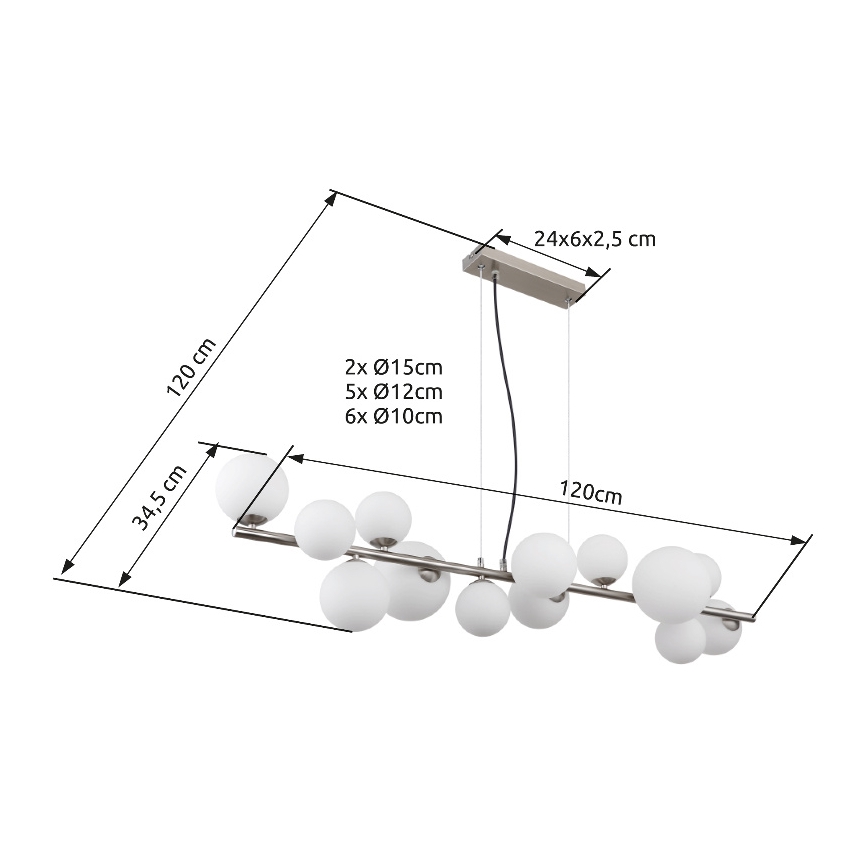 Globo - LED-lattiavalaisin 13xG9/3,5W/230V valkoinen