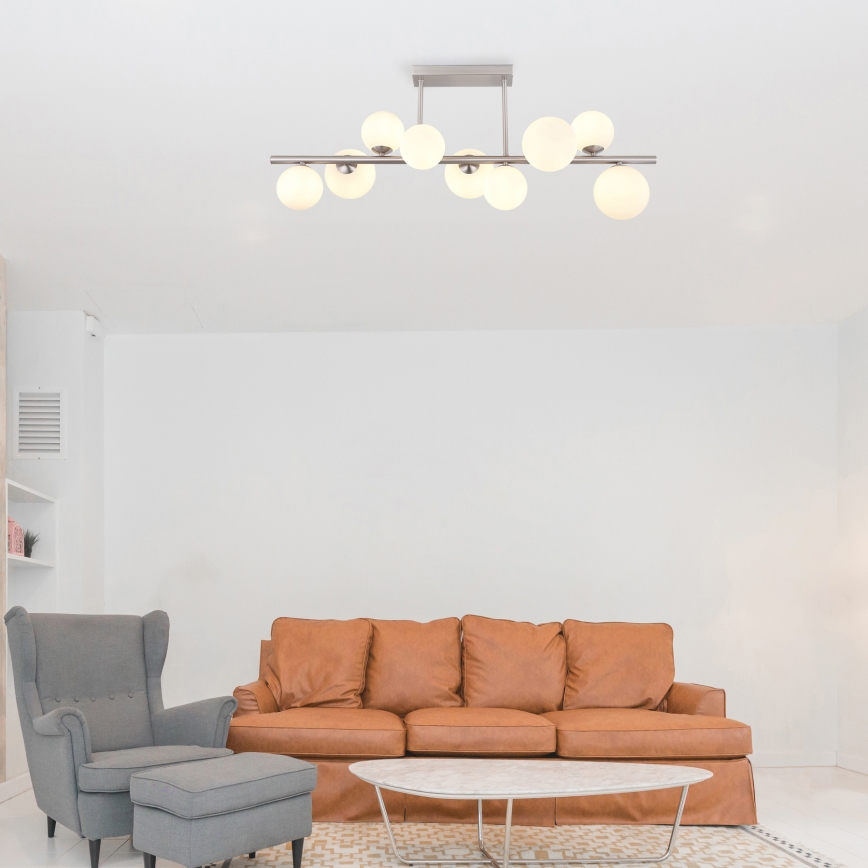 Globo - LED-riipuskattokruunu 9xG9/3W/230V mattakromi