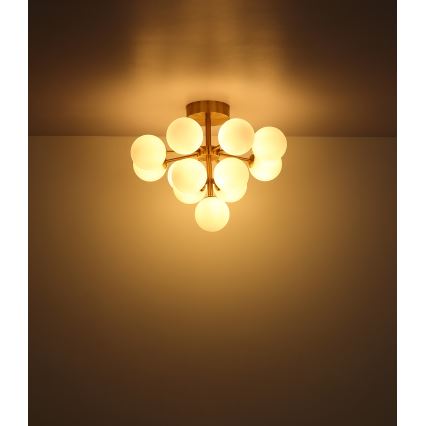 Globo - Kiinteä kattokruunu 13xG9/5W/230V halkaisija 56 cm musta