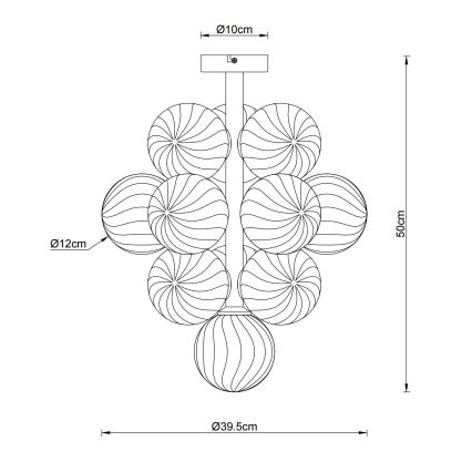 Globo - Varrellinen kattokruunu 13xG9/4W/230V
