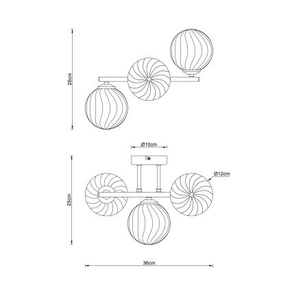 Globo - Seinävalaisin 3xG9/4W/230V