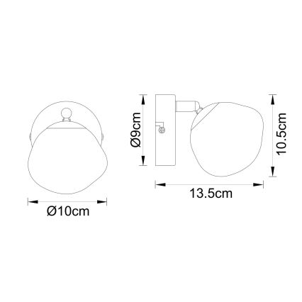 Globo - Seinävalaisin 1xG9/5W/230V