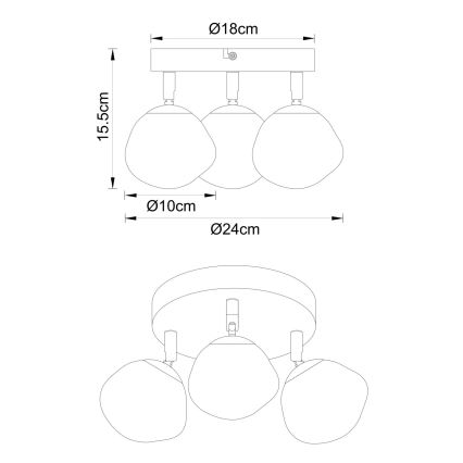 Globo - Kohdevalaisin 3xG9/5W/230V