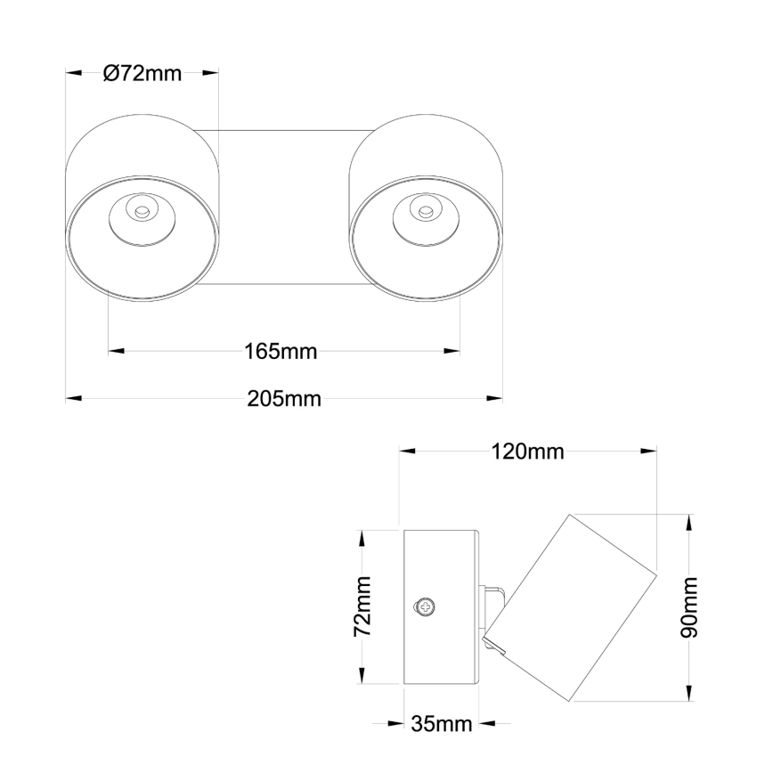 Globo - LED-kohdevalaisin 2xLED/6W/230V