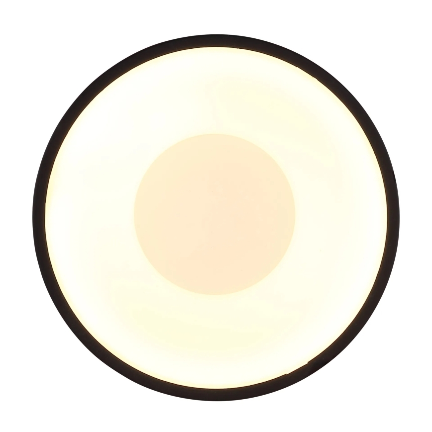 Globo - LED-kattovalaisin, 12 W, 230 V, 3000 K, halkaisija 15 cm, musta