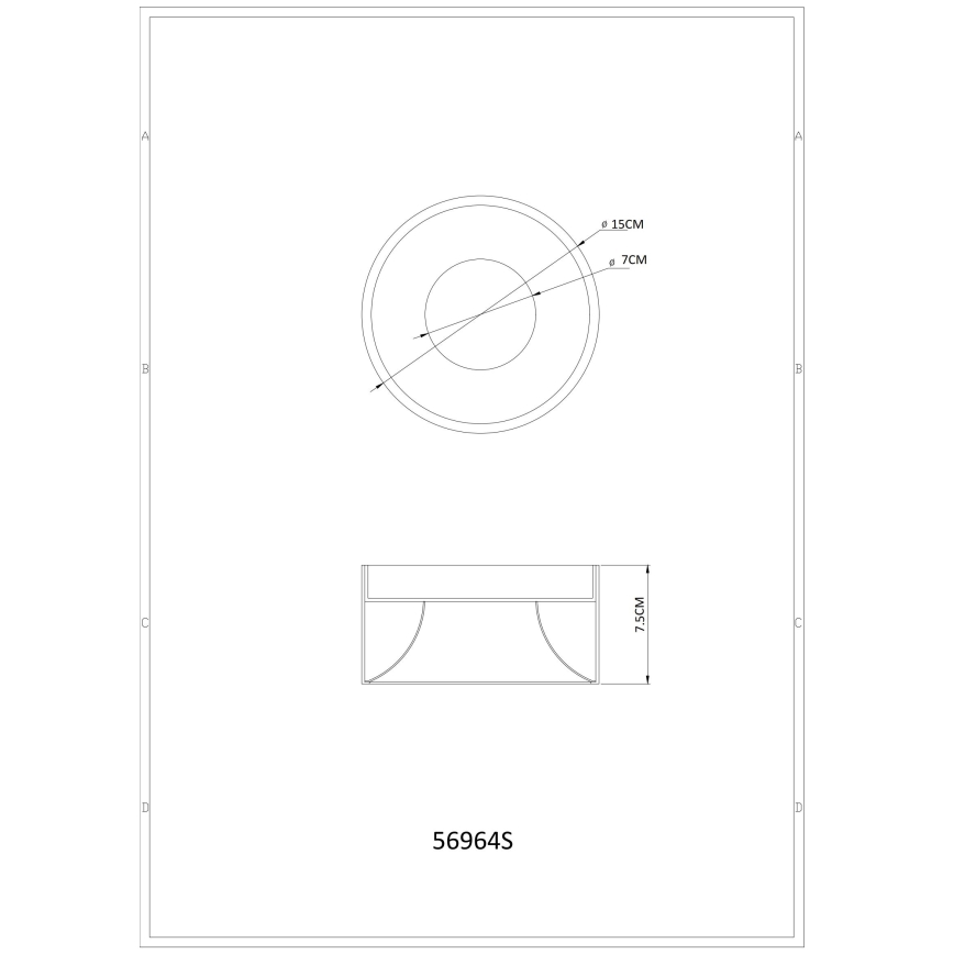 Globo - LED-kattovalaisin, 12 W, 230 V, 3000 K, halkaisija 15 cm, musta